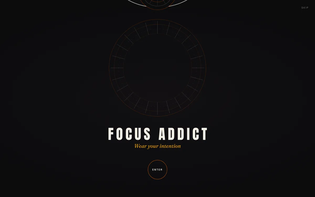 FocusAddict — spirituality-rooted streetwear brand site